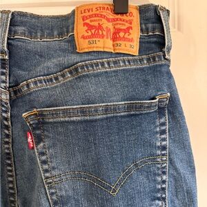 Men's Levi 531 Jeans - Athletic Slim Flex, medium blue denim